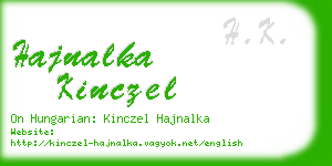 hajnalka kinczel business card